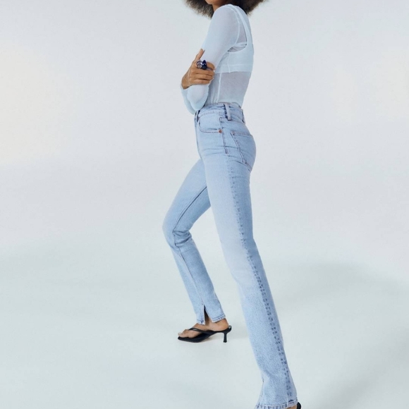 Zara Denim - Zara Split Hem Slim High-Rise regular Length NWT Size 2